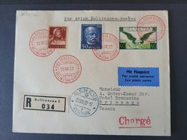1932, Flugpostbeleg nach Brissago Genf'- Bellinzona