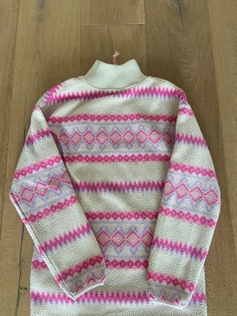 Kari Traa Fleece Pullover gemustert Grösse M Zustand gut