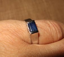 Bague Saphir en argent sterling