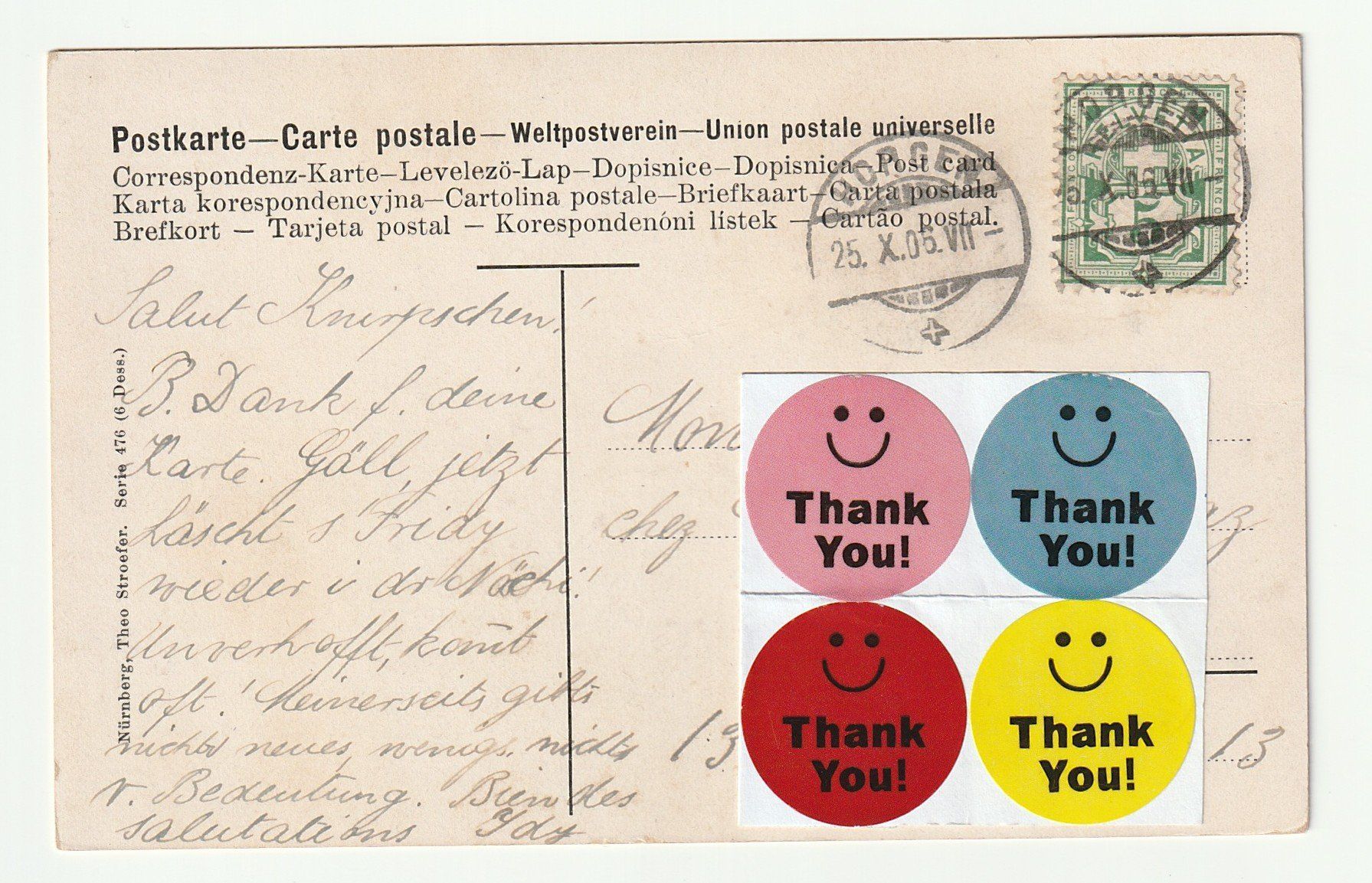 Cartoline postali: Ansichtskarte Trauben Motiv, 25.10.1905 – Usato da St. Gallen venduto da Ricardo_Deals 1