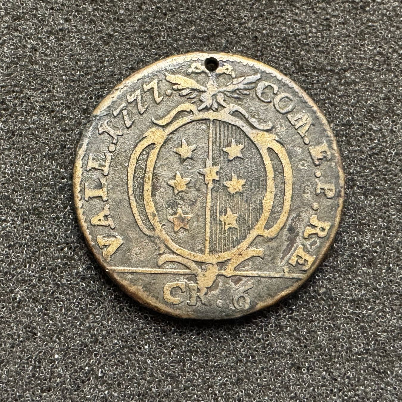 Tutti le monete: 6 Kreuzer Kanton Wallis 1777 – Usato da Reitnau venduto da tb-muenzen