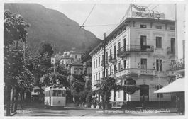 Paradiso (TI) Hotel Schmid e tram di Lugano