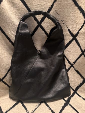 Hobo Bag Anna Luchini schwarz echtes Leder sehr guter Zustan