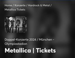 Metallica München: 2 Stehplatztickets für 2 Tage (24./26.5.)