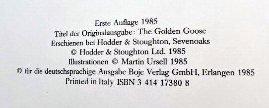 Bücher: Brüder Grimm Die Goldene Gans Kinderbuch 1985 – Gebraucht aus Wetzikon ZH von strubeli024 2
