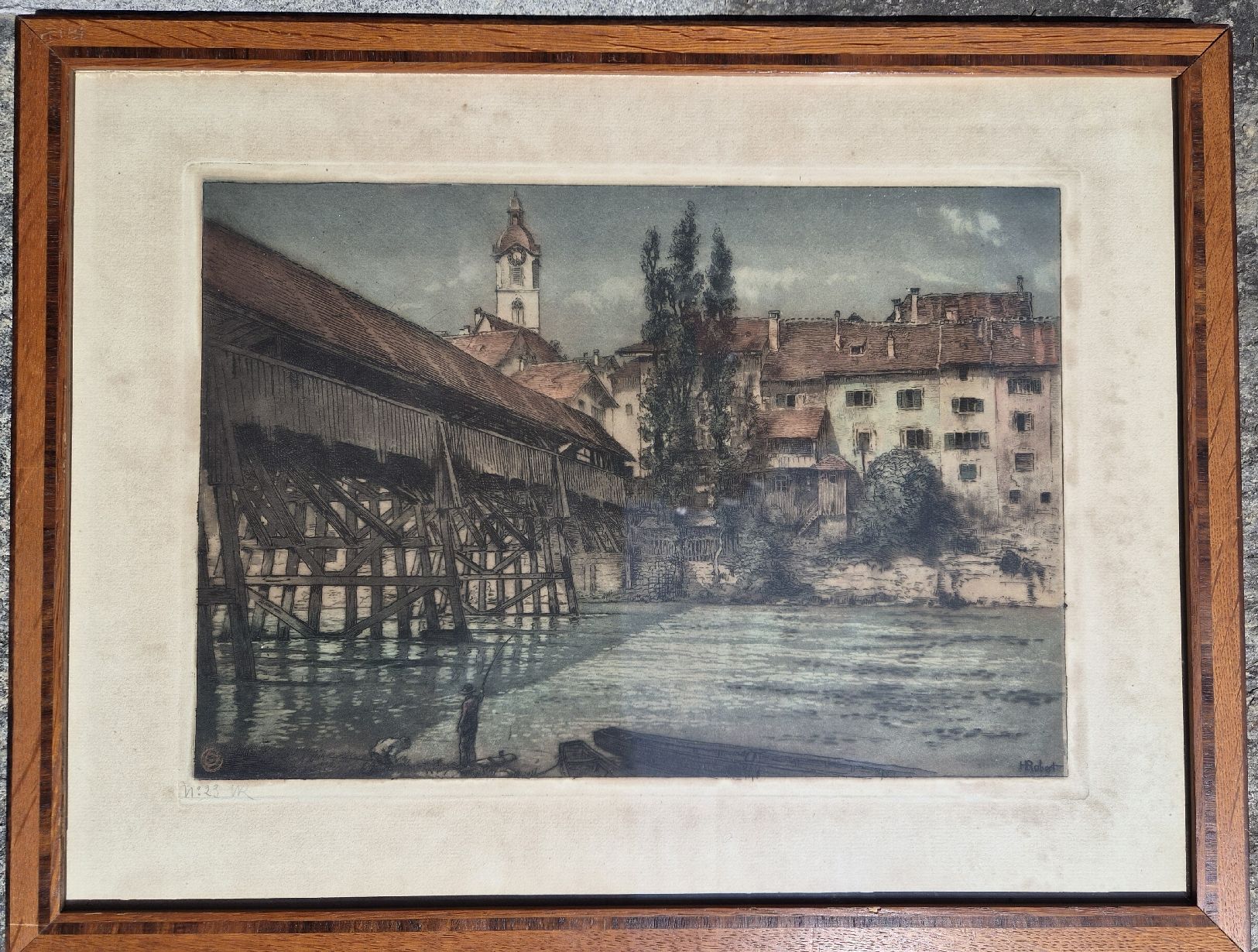 Incisioni: Gravure en cooleurs de Henri Robert  – Usato da Farvagny-le-Grand venduto da CollectibleWatches