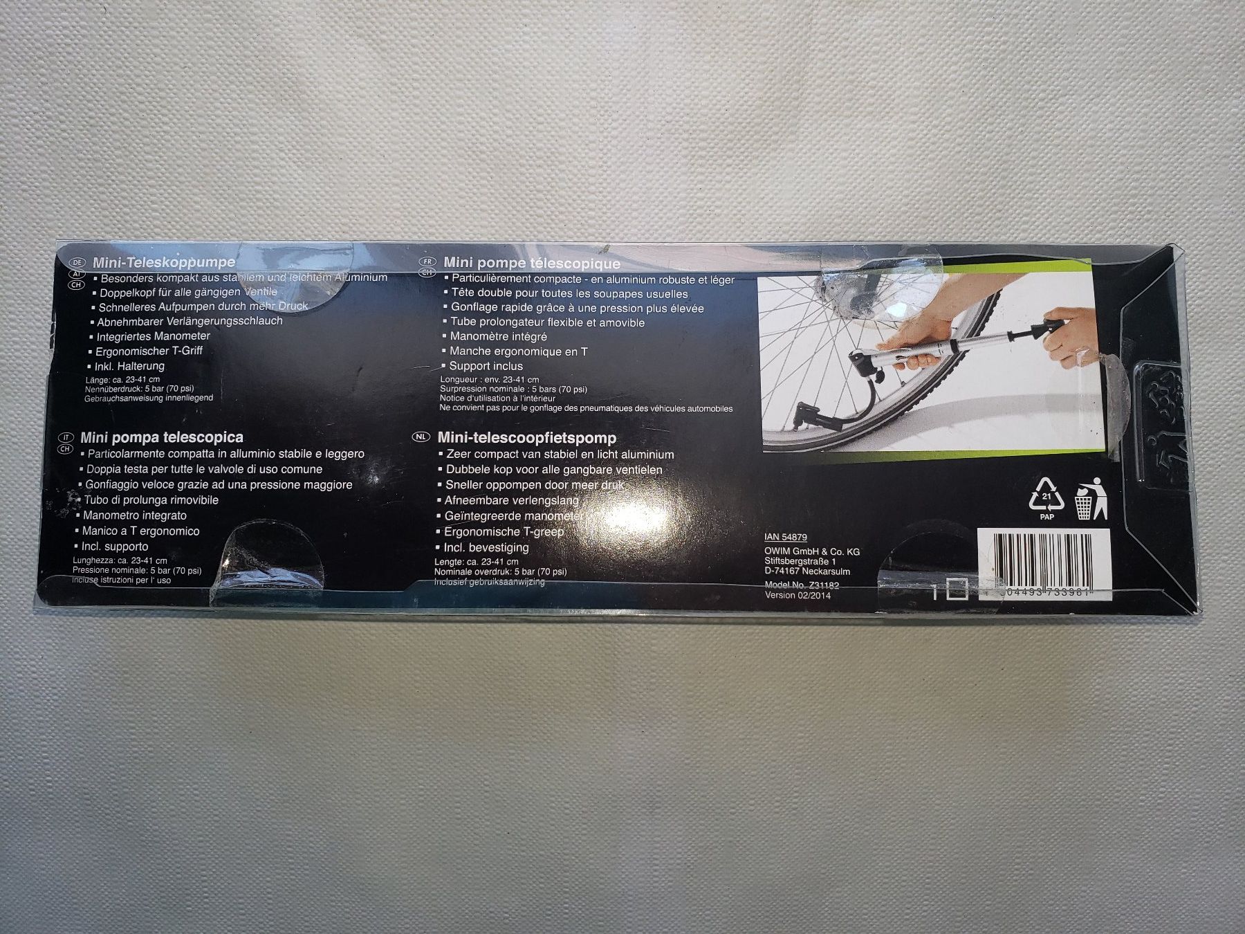Pompe: Crivit Mini Teleskoppumpe originalverpackt – Nuovo (secondo la descrizione) da Loveresse venduto da Gloveresse 1