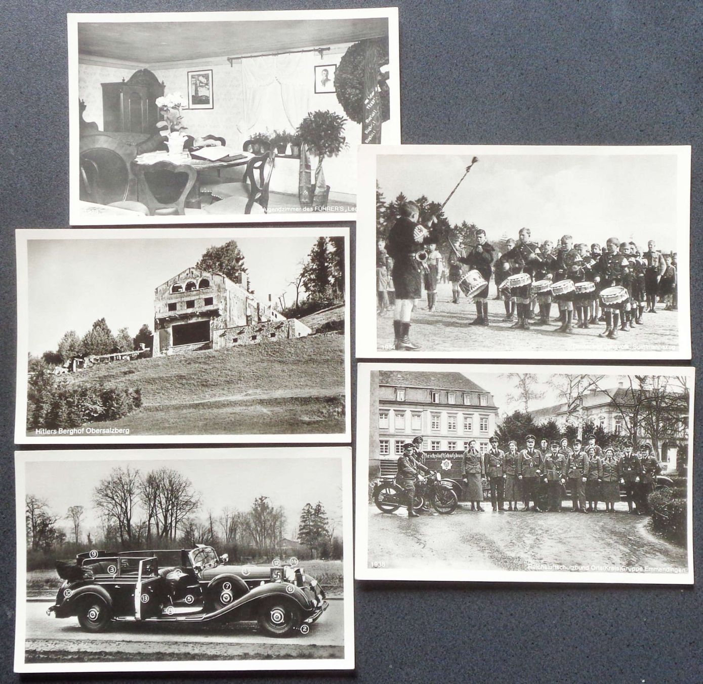 Cartoline postali: DEUTSCHES REICH 1938/1946: 5 Ansichtskarten – Nuovo (secondo la descrizione) da Le Locle venduto da timbrettino