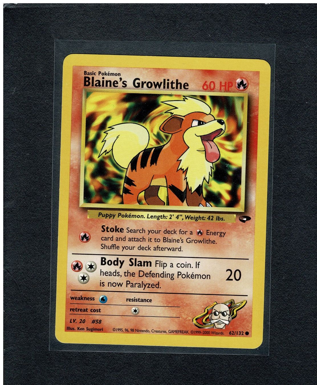 Pokémon Cartes à collectionner: Blaine's Growlithe -  Gym Challenge – D'occasion à Giubiasco par rude01