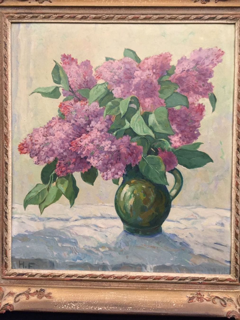 Dipinti: Gemälde Flieder   76x70cm – Usato da Zürich venduto da Artnuvo 3