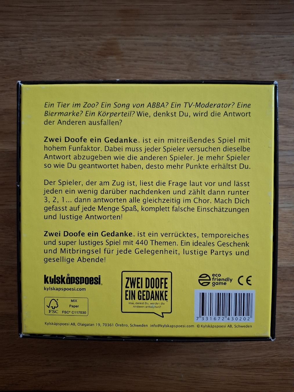Spiele: Zwei Doofe, ein Gedanke – Gebraucht aus Zürich von Vordermannd86 1