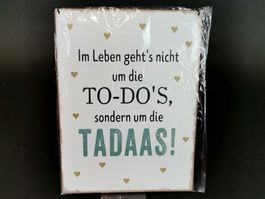 CAMPO Deko-Blechschild mit Spruch To-Do's / Tadaas