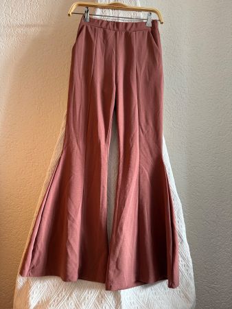 Japanische Trendige Sommer  Hose Schlaghose Rostbraun Gr M
