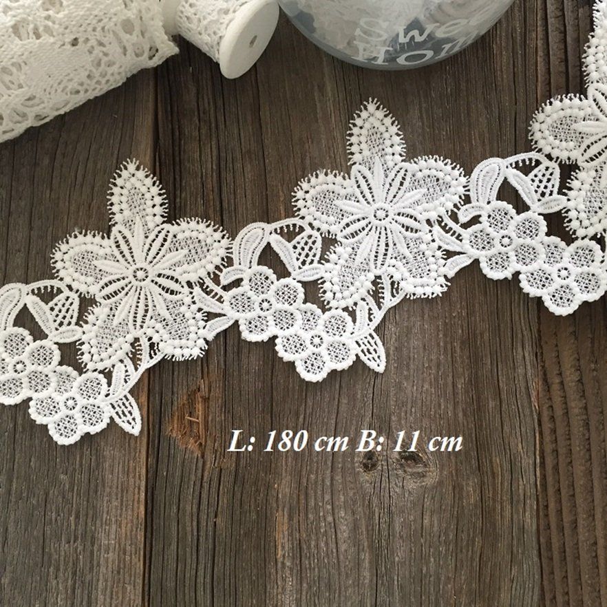 Stoffe: Spitzenband Weiss - 180 cm - Shabby Chic – Neu (gemäss Beschreibung) aus Thun von Rowaner 1