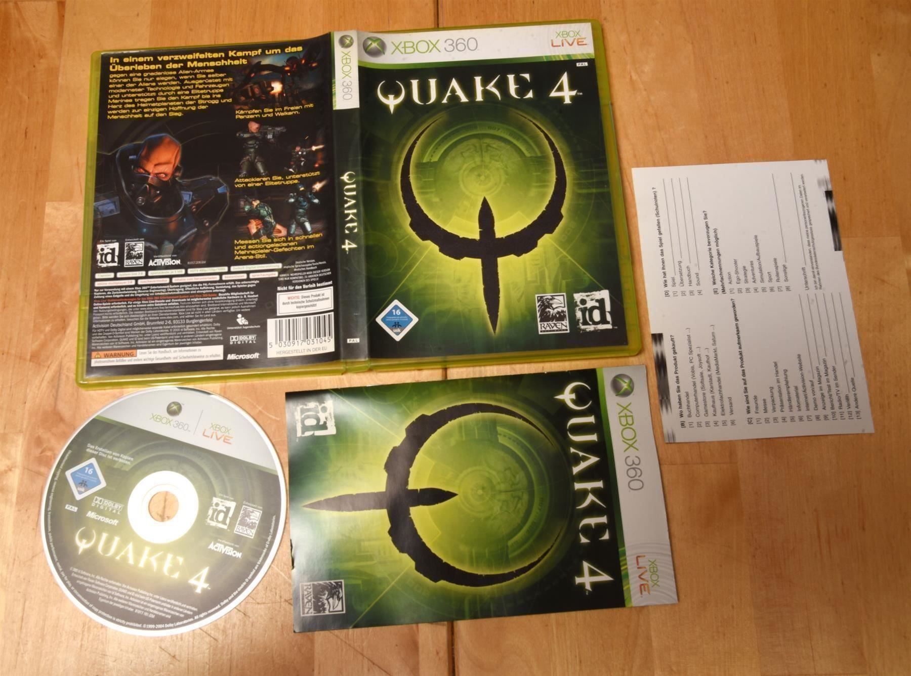 Giochi: Quake 4 (CIB) XBOX 360 – Usato da Frenkendorf venduto da gelbeZinnie