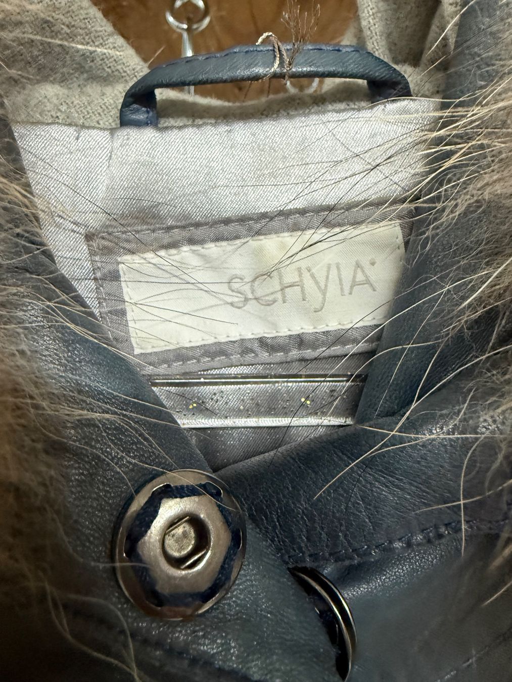 Mäntel: Blauer Ledermantel von SCHYIA – Gebraucht aus Lutzenberg von Schatzkiste88 1