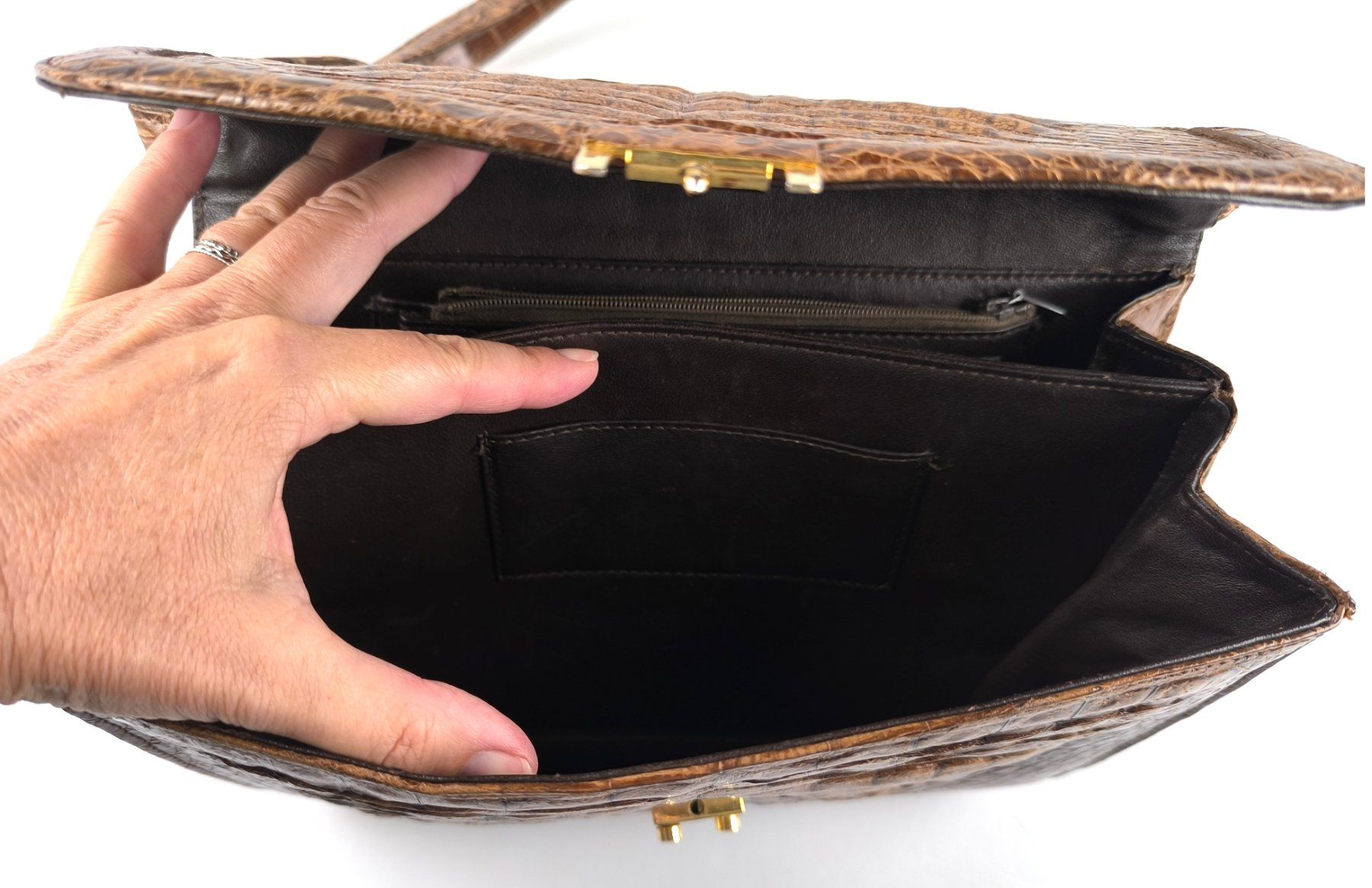 Taschen für Damen: Handtasche echtes Krokodilleder – Gebraucht aus Rüti ZH von Restwert_Rueti_ZH 3