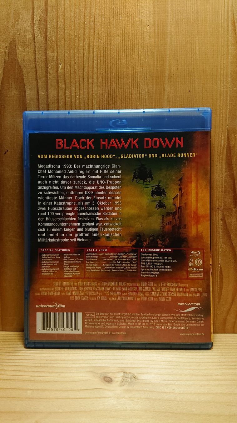 Tutti i DVDs: BLACK HAWK DOWN Blu-Ray – Usato da Wilderswil venduto da Exebub 1