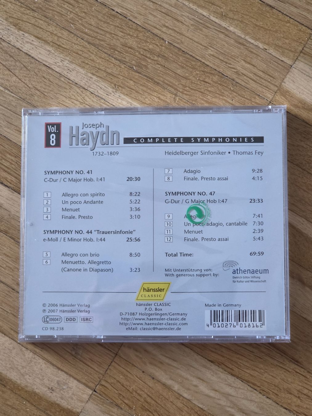 CD: Neue CD: Haydn Symphonien Vol. 8 – Nuovo e nell'imballaggio originale da Aesch BL venduto da immon 1