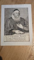 Alte Kupferstich-Porträtgrafik – Conrad Wirz (1606–1667)