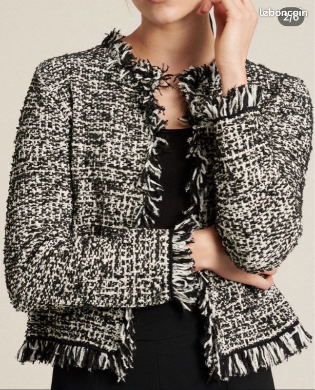 Giacche: Veste WHITE LABEL, taille 36, Tweed Blanc/Noir  – Nuovo (secondo la descrizione) da Morges venduto da sandy069 7