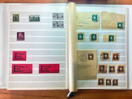 Interessante Sammlung mit Postkarten/Tüblibrief-Ausschnitten