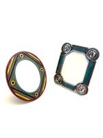 2 kleine, versilberte Art Deco / Art Nouveau Bilderrahmen mi