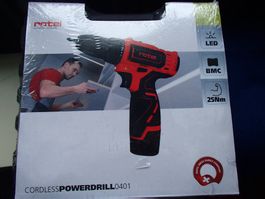 neuer  Akku Schraubbohrer von ROTEL Packung verschweisst