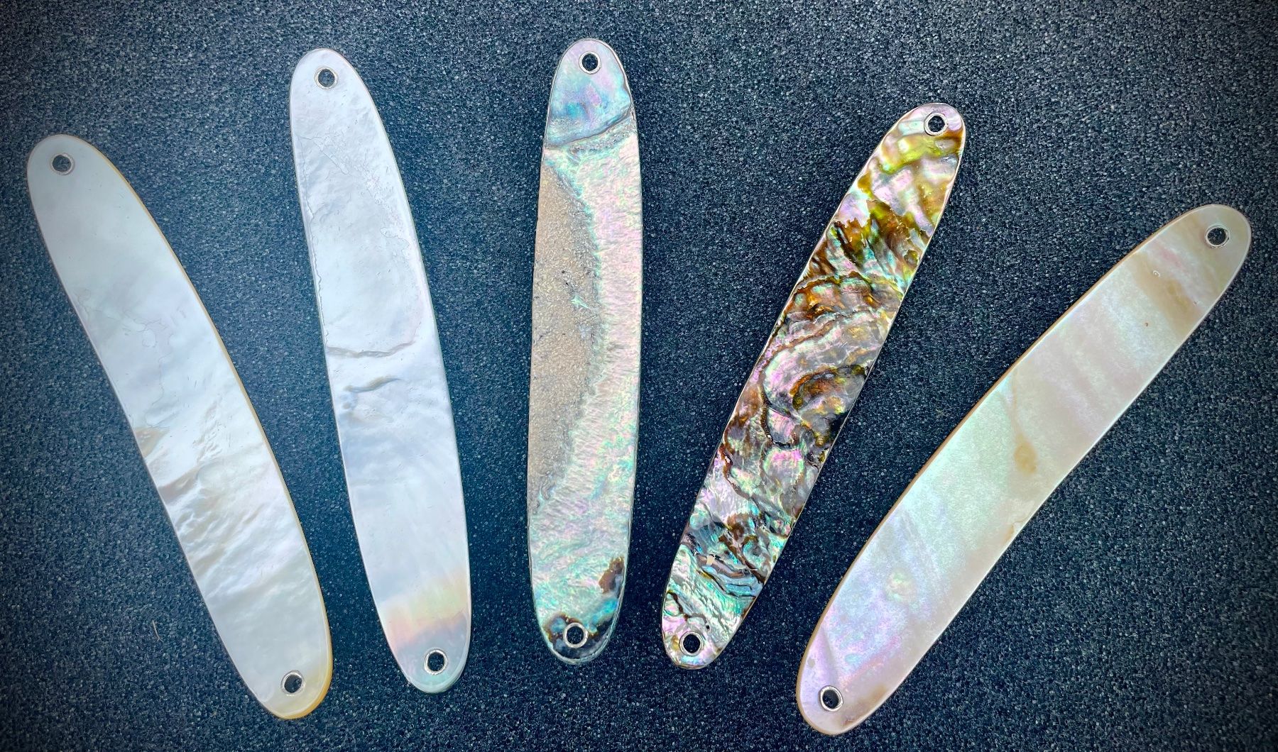 Köder: 5 Perlmuttspangen assortiert, 100mm – Neu (gemäss Beschreibung) aus Arbon von Helmuth 7