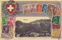 1912: Präge-Litho AK Brienz nach Mulhouse Elsass via Bern