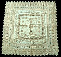 nappe ancienne ≃1900 antike Tischdecke 105x105