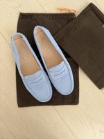 Tods Light Blue Moccasin Classic, Size 38
