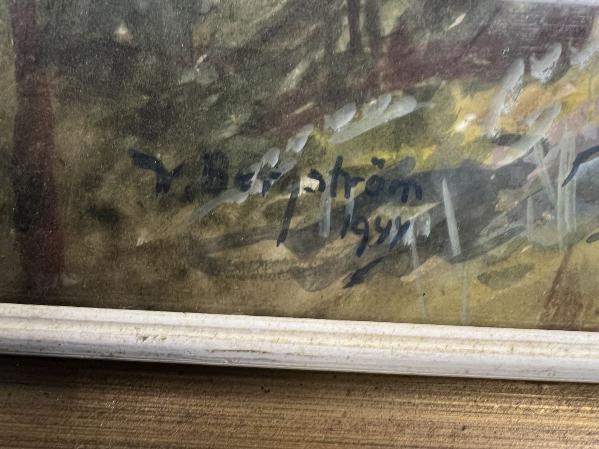 Dipinti: AQUARELLE SIGNÉE BERGSTRÖN ? Datée 1944 – Usato da Genève venduto da Qanil77 3