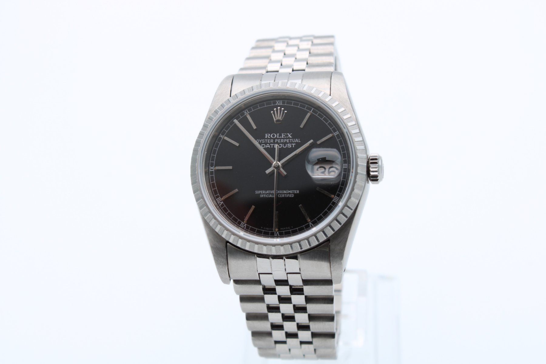 Rolex Orologi: Rolex Datejust Ref. 16220 – Black Dial – Usato da Zürich venduto da Alphawatch 1
