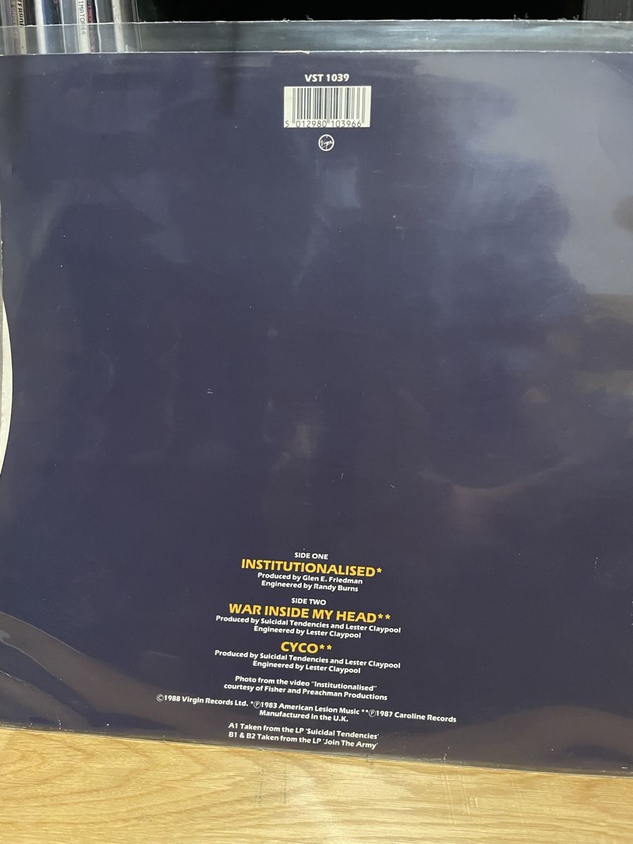 Dischi in vinile: Suicidal Tendencies - Institutionalised - punk hardcore – Usato da Solothurn venduto da manuel1386 1