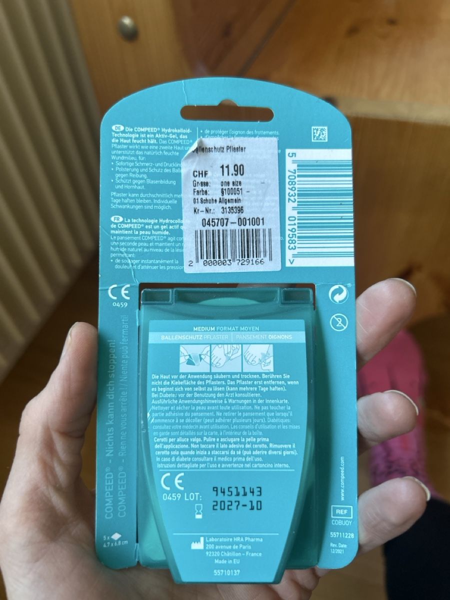 Pedicure: Compeed Ballenschutz Pflaster, Neu, Grösse Medium, 5 Stück – Nuovo e nell'imballaggio originale da St. Gallen venduto da salsera85 1