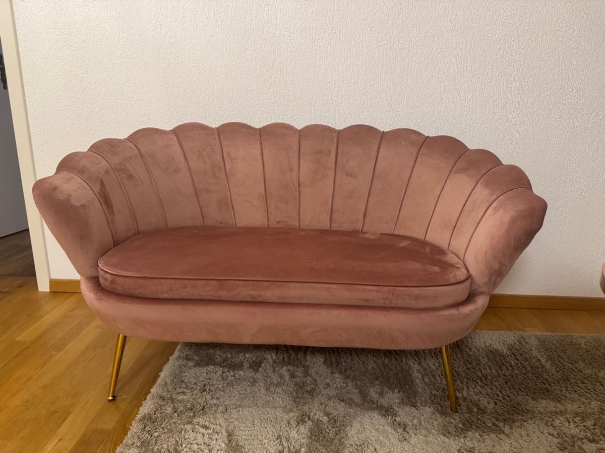 Divani: Retro Samt Muschel Sofa, Neuwertig! – Nuovo (secondo la descrizione) da Niederurnen venduto da 8867 1