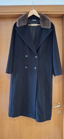 Cappotto doppiopetto vintage Max Mara nero IT 48 XXL