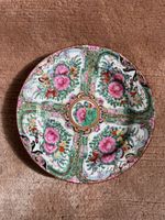 China, alter, handbemalter Porzellanteller ca 25 cm Durchm.