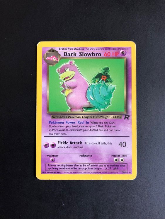 Carta Pokemon Dark Slowbro (29/82) - Team Rocket - 1a Edizione - Singles