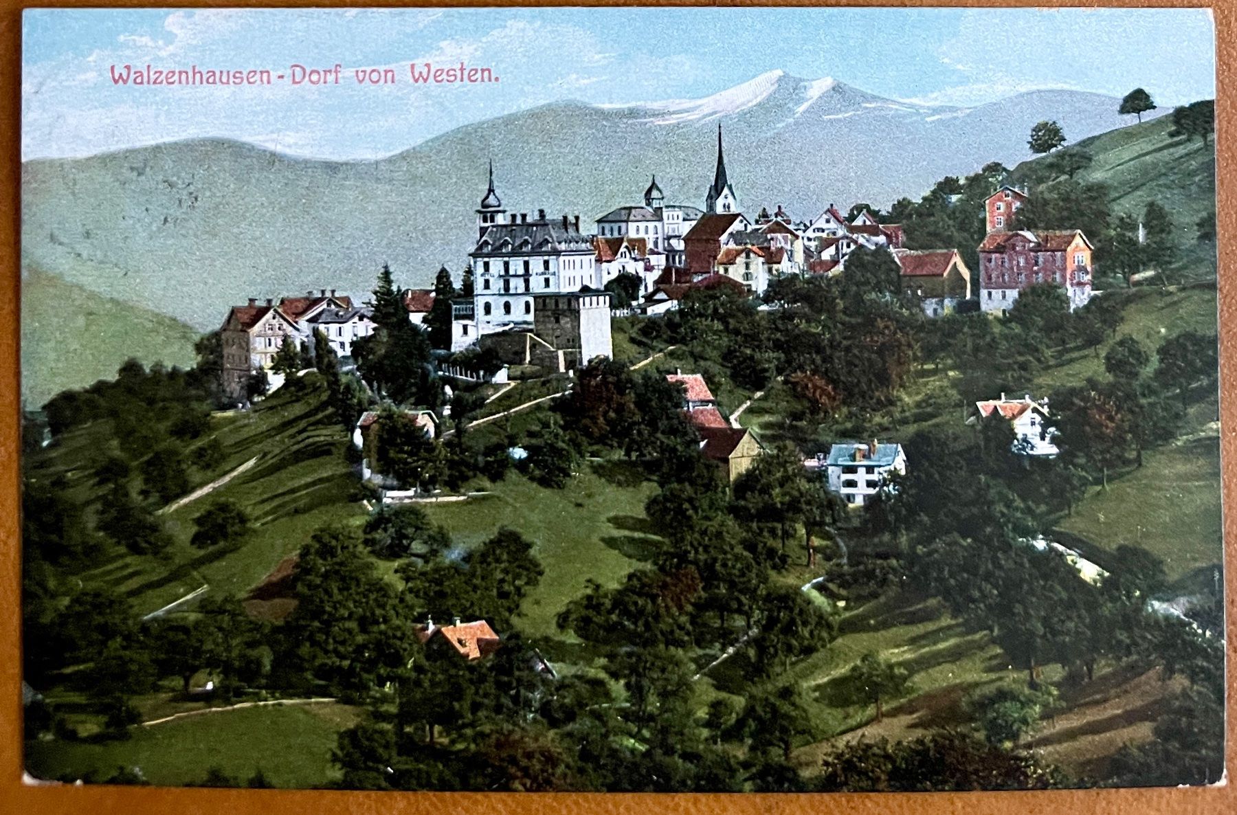 Ansichtskarten: WALZENHAUSEN - Dorf von Westen 1909 – Gebraucht aus Lutry von Ediego