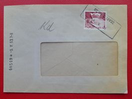 1953: Aushilfsstempel von: BERN (10 LINDE) auf Brief.
