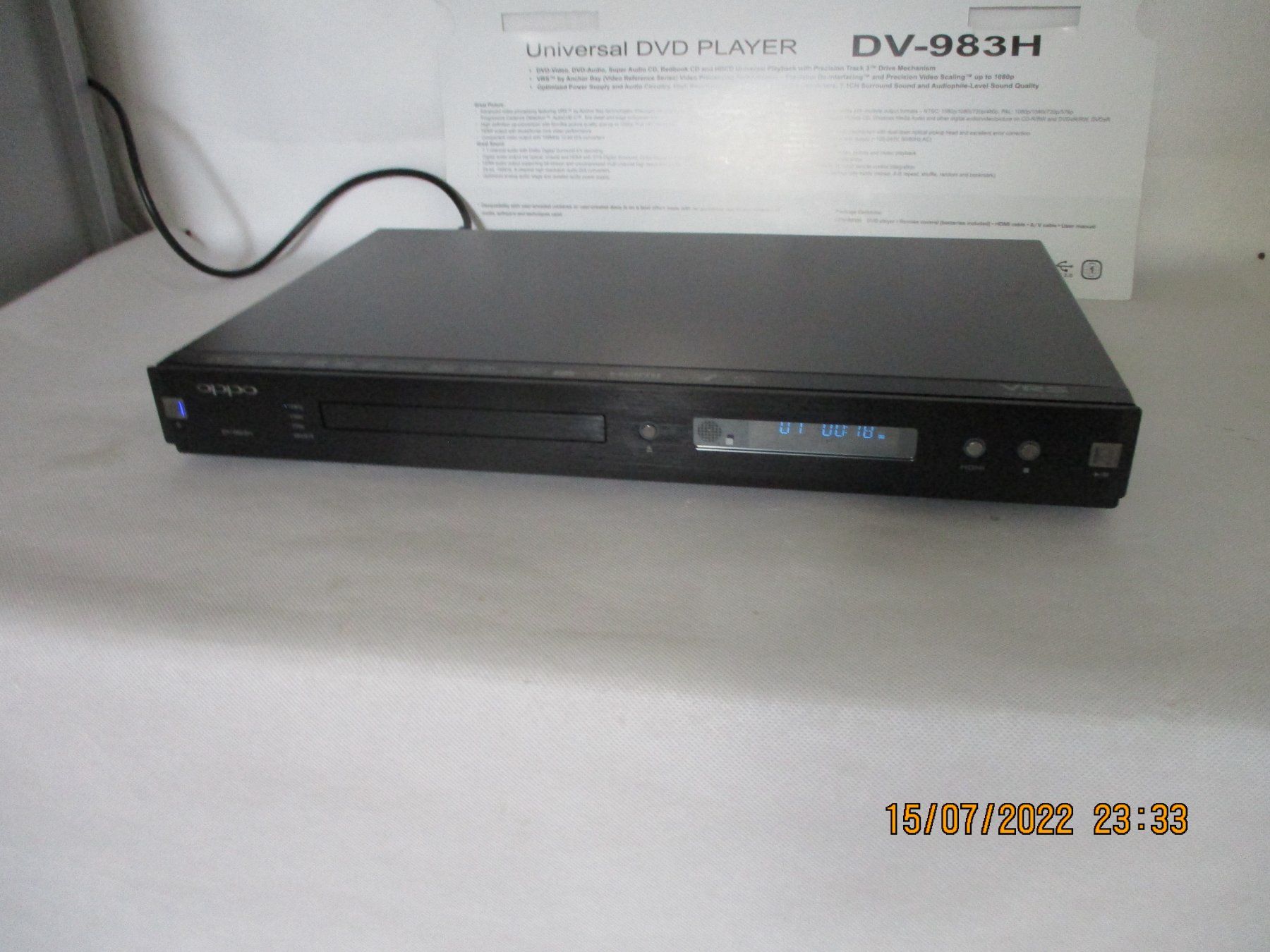 Oppo Audio- & Mediensysteme: OPPO DV-983H Multidisc Player codefree – Gebraucht aus Liestal von Disc-Point 1