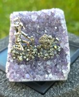✨⛏️ Amethyst mit Pyrit & Minenarbeiter ⛏️✨ B 142g