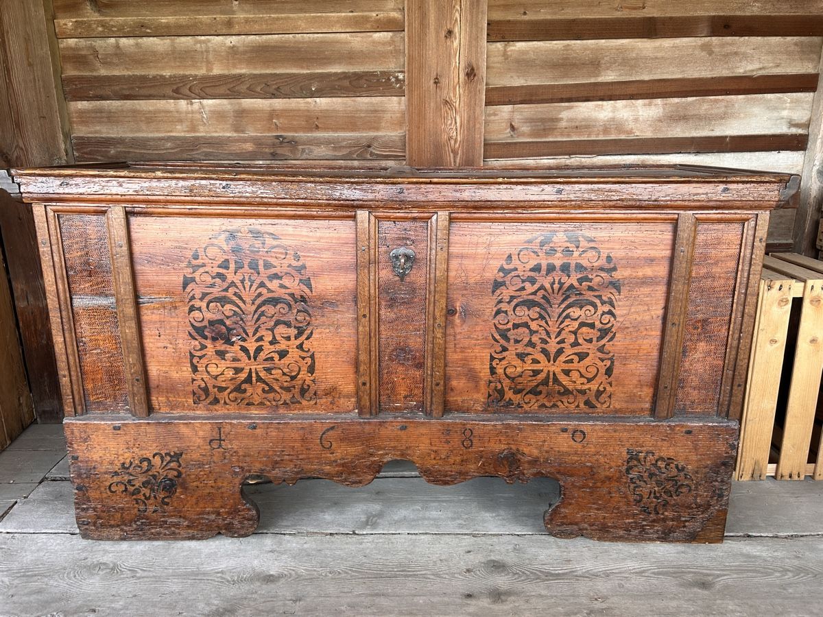 Cassapanche: Holztruhe antik mit Bemalung Jg. 1680 – Usato da Konolfingen venduto da Remo90 2