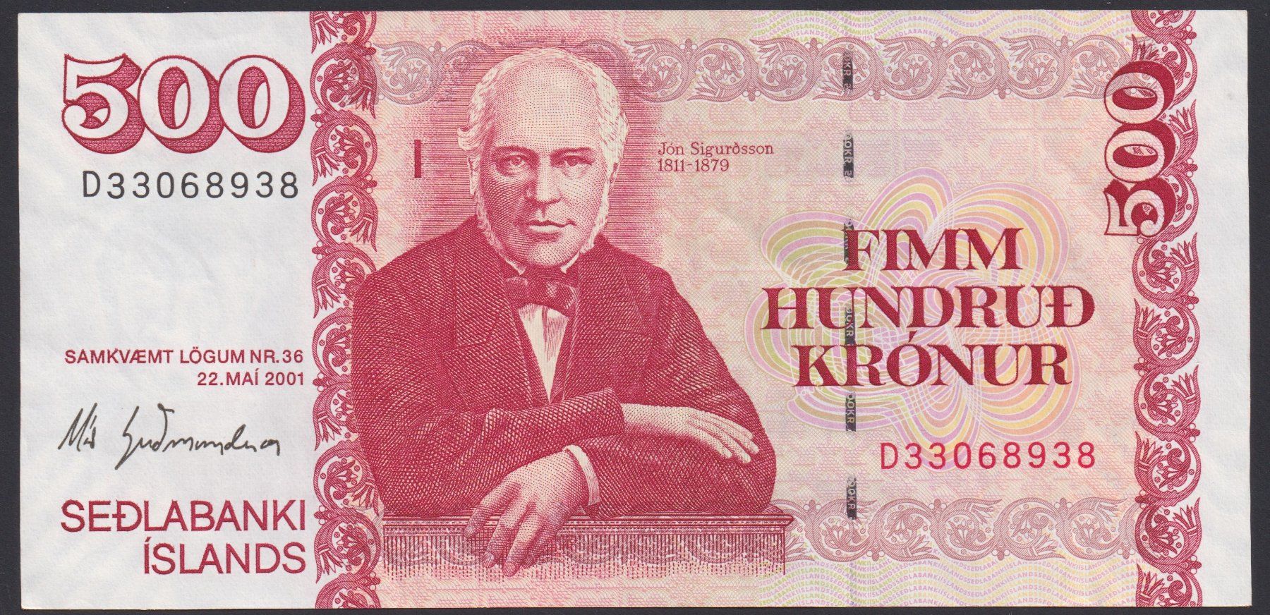 Banconote: Island 500 Kronur 2013 – Usato da Brugg AG venduto da banknoten_muesli