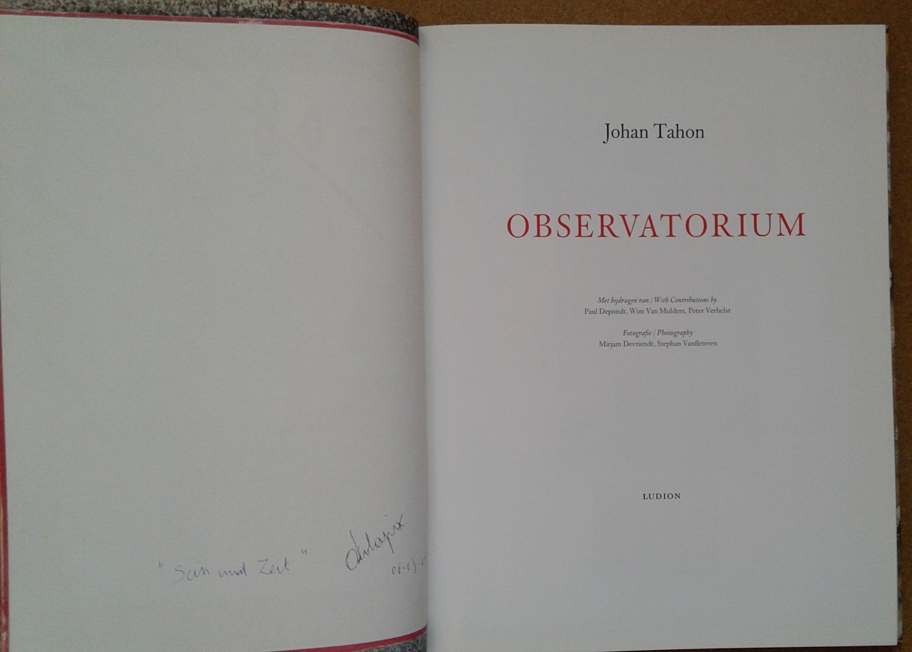 Libri: Johan Tahon - OBSERVATORIUM – Nuovo (secondo la descrizione) da Lausanne venduto da LasloH 1