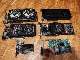 Retro Grafikkarten GPU / GTX260 / GTX760 / R9270 /GT710