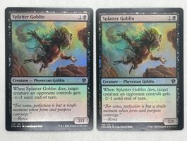2xSplatter Goblin Foil Karte, guter Zustand