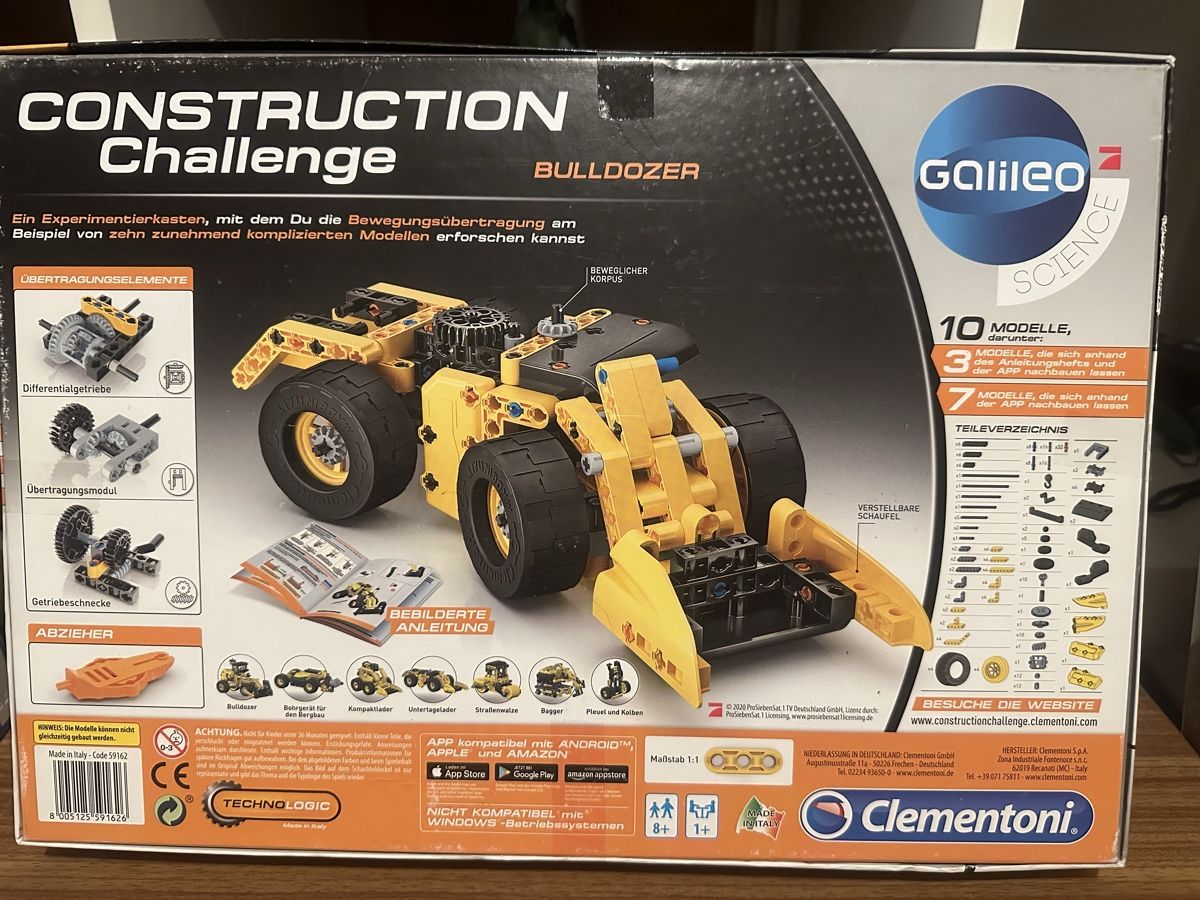 Baukästen: Clementoni Baukasten Construction Challenge Bulldozer, MINT – Neu und originalverpackt aus Wangen b. Olten von MOMO80 1